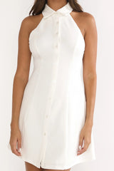 Esmarie Collared Mini Dress White