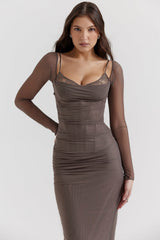 smoke maxi dress