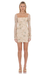Elsinara Beaded Mini Dress