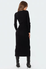 Jazlyn Knitted Button Up Maxi Dress