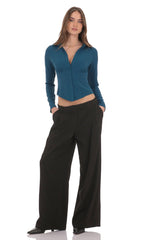 Wide Leg Trousers in Black