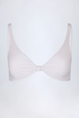 Knot-Detail Bikini Top in White