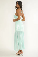 Wilma Sequin Bodice Maxi Dress Mint