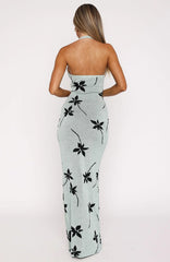 Chasing Heaven Knit Maxi Dress Mint