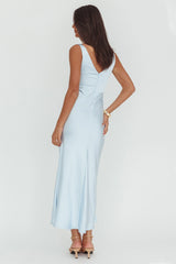 Venus Rising Sleeveless Cowl Neck Maxi Dress Blue