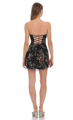 Melody Sequin Mini Dress in Black