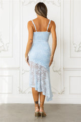 Only Fantasy Lace Midi Dress Blue