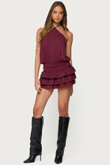 Fontella Ruffled Halter Neck Romper
