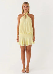 Beginning Mini Dress - Butter Yellow