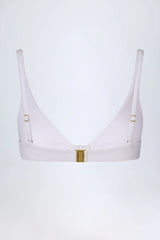 Knot-Detail Bikini Top in White