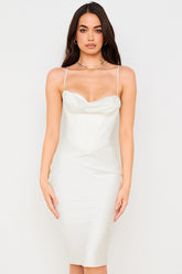 ivory corset slip dress