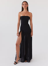 Eden Strapless Maxi Dress - Black