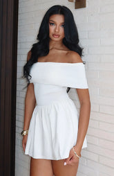 Wherever You Are Mini Dress Off White