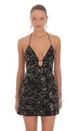 Simone Embellished Mini Dress