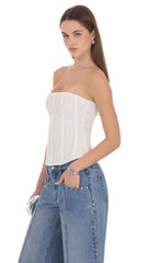 Daniella Corset Top in White