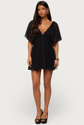 Rosalee Chiffon Babydoll Mini Dress