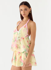 Read Your Mind Mini Dress - Lemon Soleil