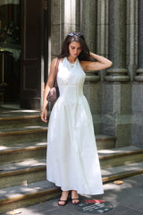 El Corazon High Halterneck Maxi Dress White