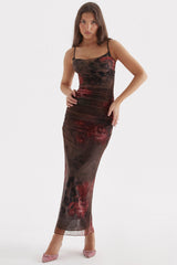 printed maxi dress