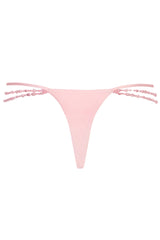 Multi-Strap Cheeky Bikini Bottoms in Baby Pink