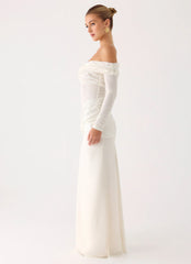 Over To You Sequin Maxi Dress - White