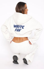 Offstage Cropped Zip Hoodie Mineral Grey