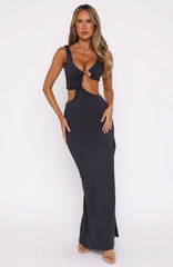 It Feels Wrong Maxi Dress Steel