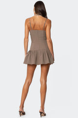 Cupped Drop Waist Mini Dress