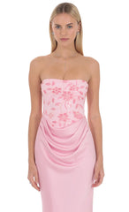 Elodie Embellished Strapless Maxi Dress