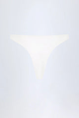 Hardware-Detail Cheeky Bikini Bottoms in White