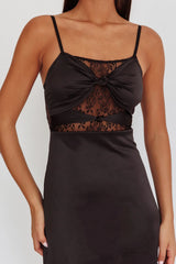 Wyatt Lace Twish Bust Maxi Dress Black