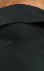 Cecilia Mini Dress Off Shoulder Tie Detail Dress in Black