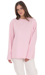 LA Graphic Crewneck Shirt in Pink