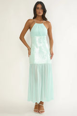 Wilma Sequin Bodice Maxi Dress Mint
