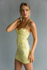 Alanis Bustier Sequin Mini Dress