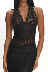 LIONESS Solana Midi Dress Onyx