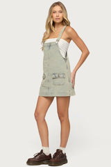 Overall Denim Mini Dress