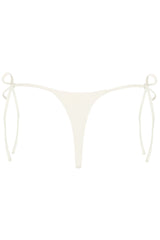 Side-Tie Thong Bikini Bottoms  in Pearl